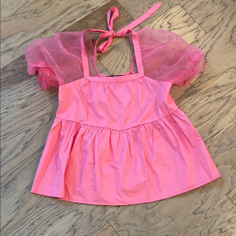 Tuckernut Pomander Place Tinsley Peplum Top XS - Picture 3 of 6